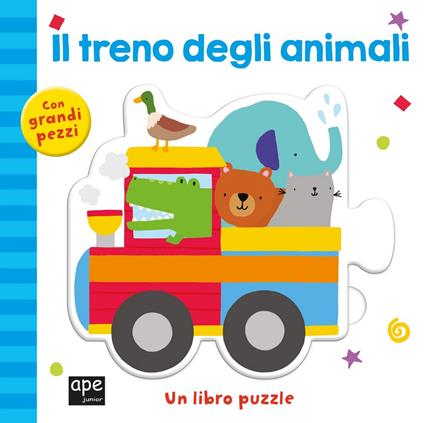 Il treno degli animali. Ediz. a colori. Con puzzle - copertina
