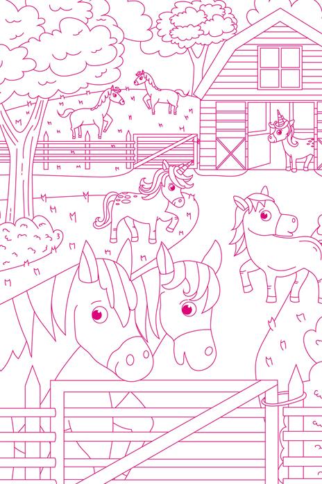 Unicorni e cavalli. Il mio primo libro da colorare. Scene di unicorni da colorare. Ediz. a colori - 3