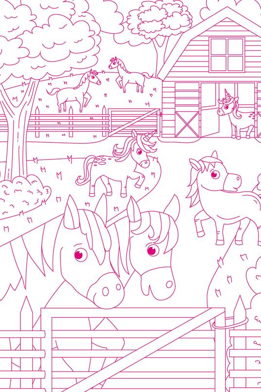 Unicorni e cavalli. Il mio primo libro da colorare. Scene di unicorni da colorare. Ediz. a colori - 3
