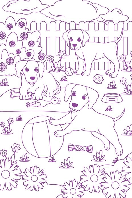 Cuccioli. Il mio primo libro da colorare. Scene di cuccioli da colorare. Ediz. illustrata - 3