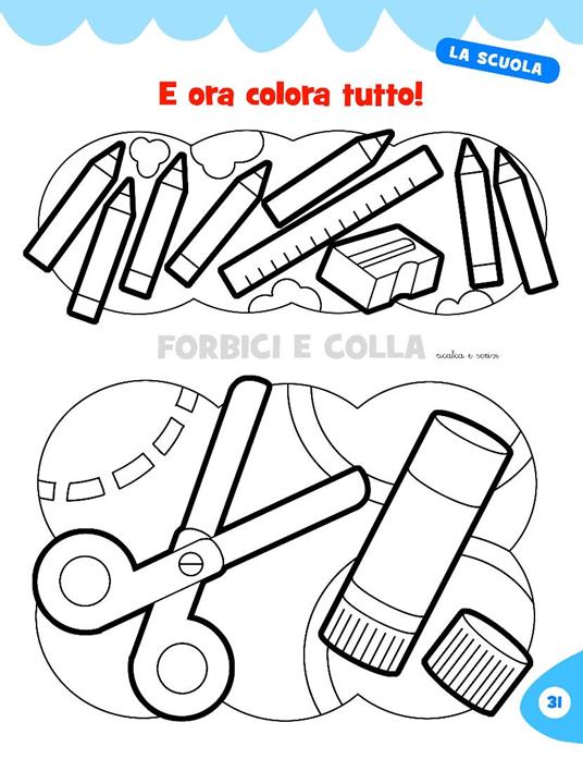 Colora e gioca la scuola. Colora la tua classe e divertiti. Ediz. a colori - 4