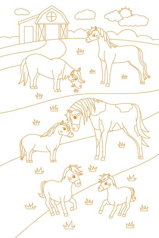 Alla fattoria. Il mio primo libro da colorare. Ediz. illustrata. Con acquerelli. Con pennello - 3