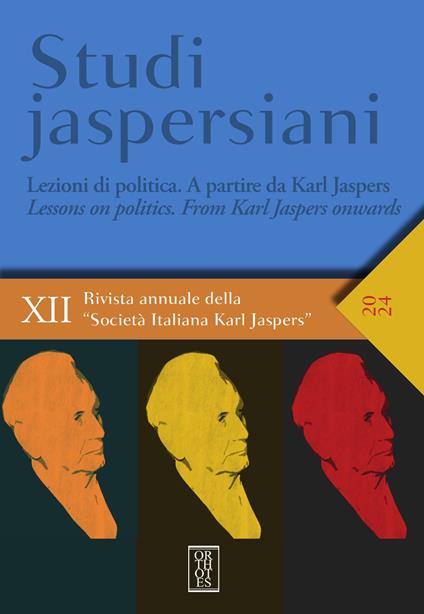 Studi jaspersiani. Rivista annuale della società italiana Karl Jasper. Vol. 12 - copertina