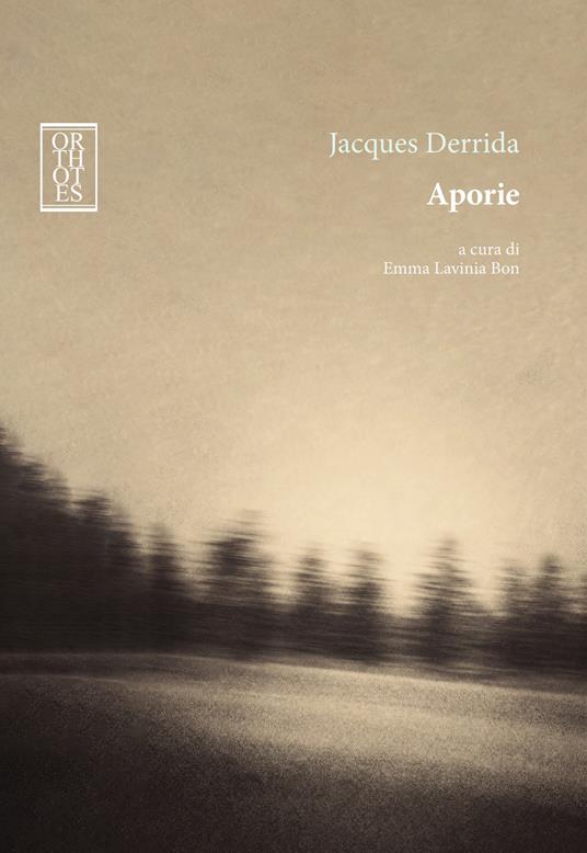 Aporie - Jacques Derrida - copertina
