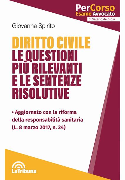 Diritto civile. Le questioni più rilevanti e le sentenze risolutive - Giovanna Spirito - copertina