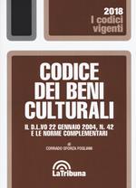 Codice dei beni culturali. Il D.L.vo 22 gennaio 2004, n. 42 e le norme complementari