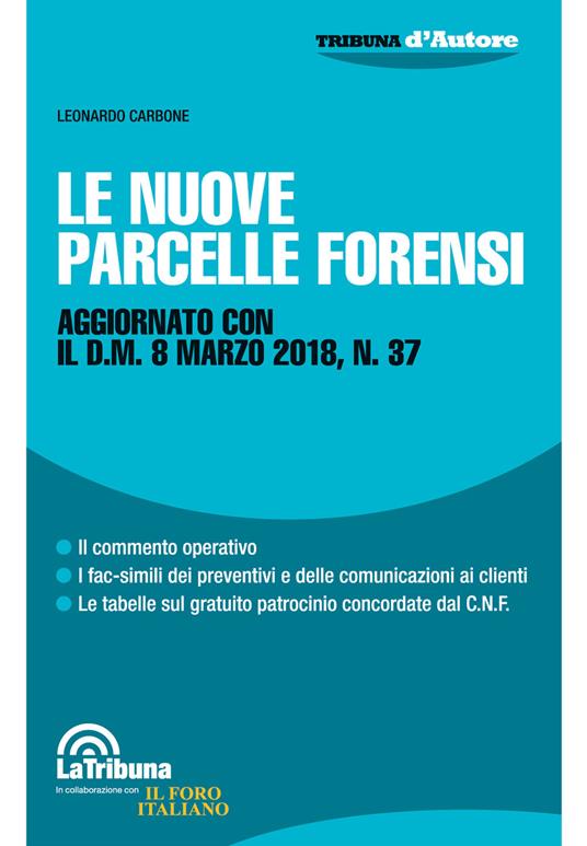 Le nuove parcelle forensi - Leonardo Carbone - copertina