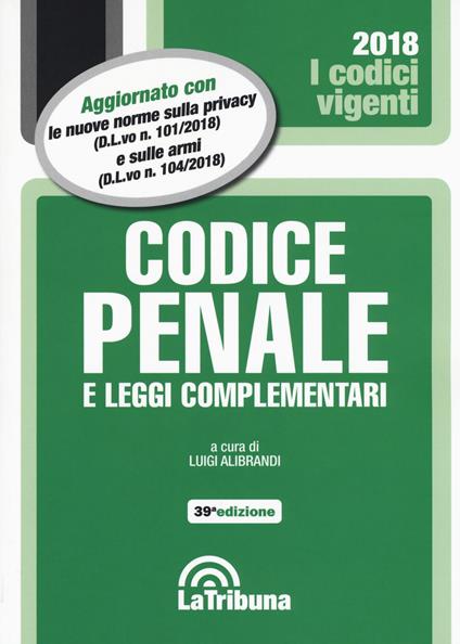 Codice penale e leggi complementari - copertina