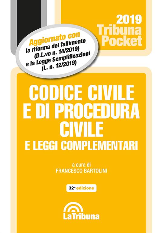 Codice civile e di procedura civile e leggi complementari - copertina