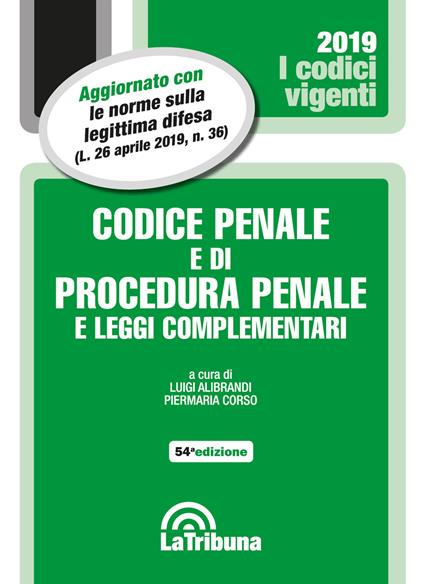 Codice penale e di procedura penale e leggi complementari - copertina