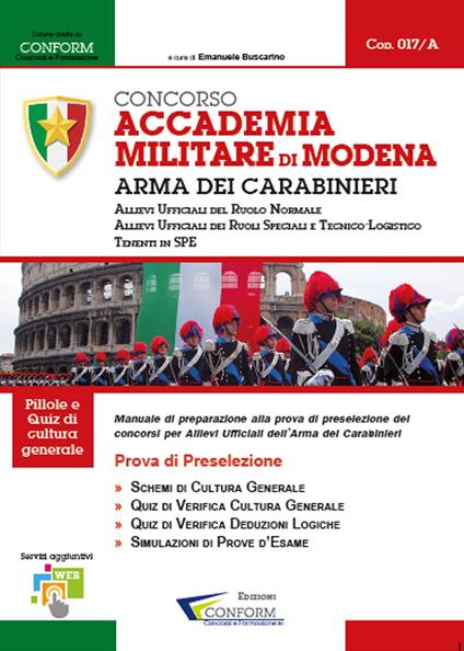 Concorso Accademia Militare di Modena. Arma Dei Carabinieri. Prova di preselezione - copertina