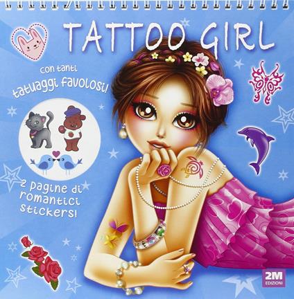 Tattoo book girl blu - copertina