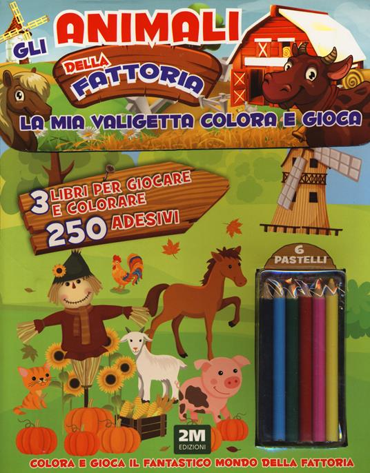 Gli animali della fattoria. Trendy model. La mia valigetta colora e gioca. Con adesivi. Con gadget - copertina