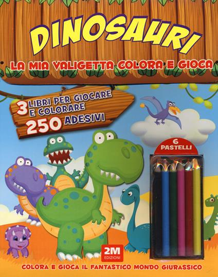 Dinosauri. Trendy model. La mia valigetta colora e gioca. Con adesivi. Con gadget - copertina