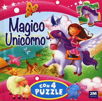 Magico unicorno. Libro puzzle. Ediz. a colori - copertina