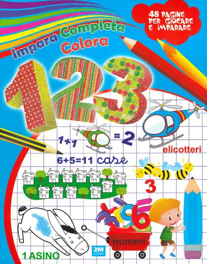 Impara completa e colora i numeri - copertina