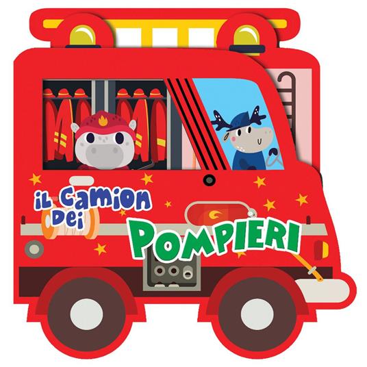 Il camion dei pompieri. Libro sagomato in EVA. Ediz. a colori - copertina