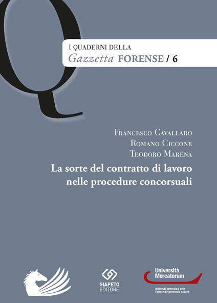 La sorte del contratto di lavoro nelle procedure concorsuali - Francesco Cavallaro,Romano Ciccone,Teodoro Marena - copertina