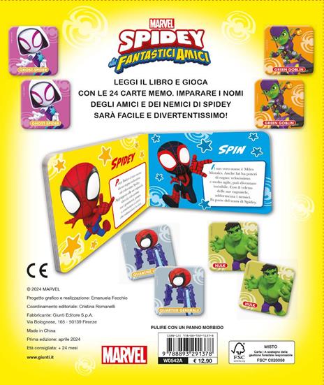 Spidey e i suoi fantastici amici. Memo leggi e gioca. Ediz. a colori. Con 24 carte memory - 2