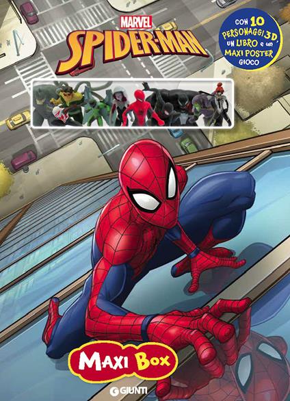 Spiderman. Maxi box. Ediz. a colori. Con 10 figurine 3D di plastica. Con  tappetino di gioco - Libro - Marvel Libri 