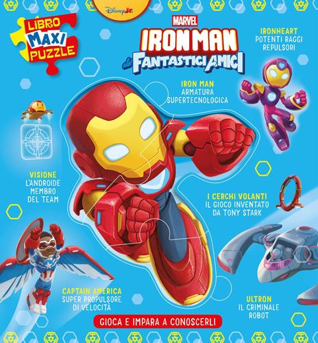 Iron Man. Gioca e impara a conoscerli. Libro maxi puzzle. Ediz. a colori - copertina