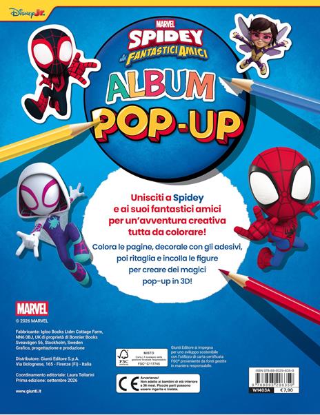Spidey e i suoi fantastici amici. Album pop-up. Costruisci e colora i tuoi pop-up! Con adesivi. Ediz. a colori - 2