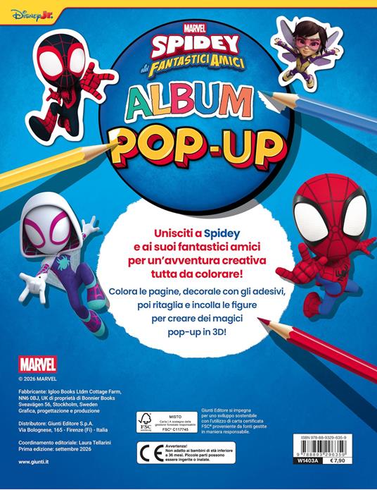 Spidey e i suoi fantastici amici. Album pop-up. Costruisci e colora i tuoi pop-up! Con adesivi. Ediz. a colori - 2