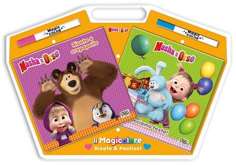 Magicolore. Masha e Orso. Ediz. a colori. Con 2 pennarelli - copertina