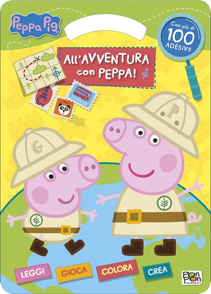 All'avventura di Peppa. Activity book. Peppa Pig. Con adesivi. Ediz. a colori - copertina