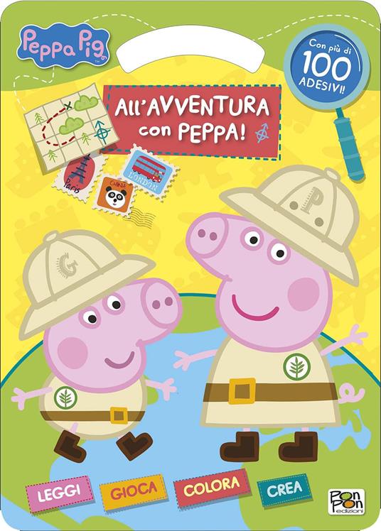 All'avventura di Peppa. Activity book. Peppa Pig. Con adesivi. Ediz. a colori - copertina
