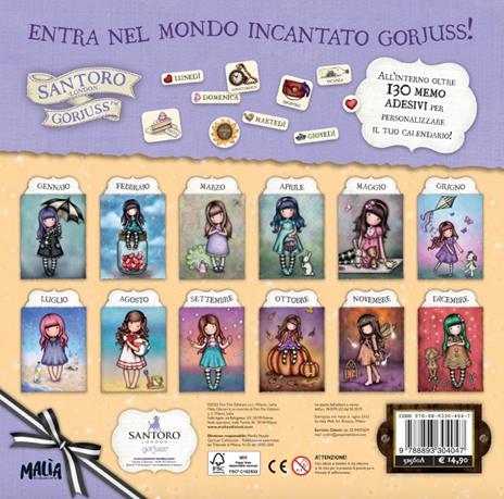 Un anno da sogno. Gorjuss. Calendario. Con Adesivi - 2