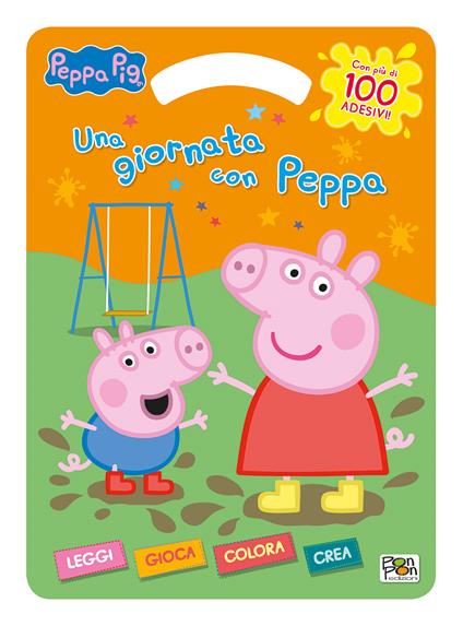 Una giornata con Peppa Pig. Con adesivi. Ediz. a colori - Cristina Panzeri - copertina