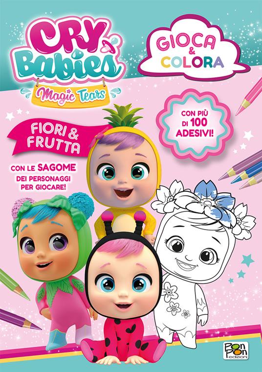 Fiori & frutta. Gioca & colora. Cry Babies. Ediz. a colori - Emanuela Brumana - copertina