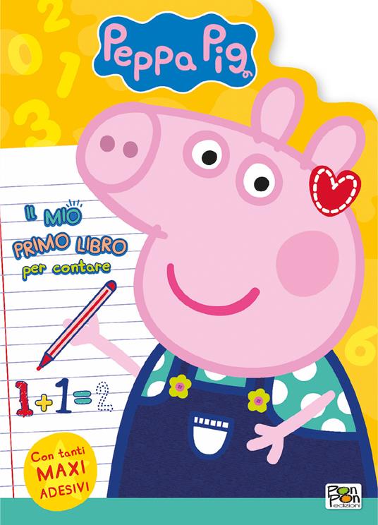 Il mio primo libro per contare. Peppa Pig. Con adesivi. Ediz. a colori - Lisa Capiotto - copertina