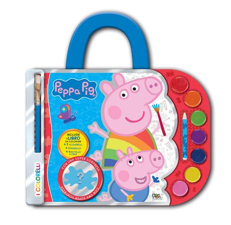 Peppa Pig. Valigetta con acquerelli. I colorelli. Ediz. a colori. Ediz. a spirale. Con acquerelli, pennello, pastello a cera bianco e 1 sorpresa - Lisa Capiotto - copertina