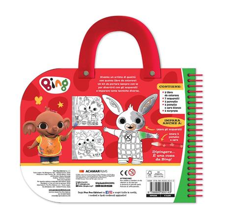 Bing. Valigetta con acquerelli. I colorelli. Ediz. a spirale. Con acquerelli, pennello, pastello a cera bianco e sorpresa - Lisa Capiotto - 2