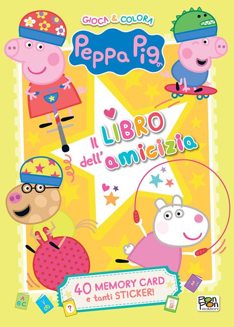 Il libro dell'amicizia. Peppa Pig. Gioca & colora. Con adesivi. Ediz. a colori - copertina