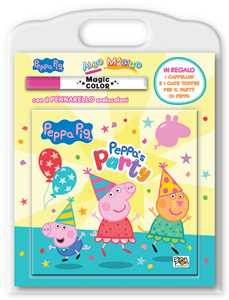 Libro Peppa's party. Peppa Pig. Albo magico. Ediz. a colori. Con pennarello svelacolori, cappellini, cake topper 