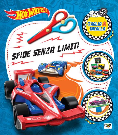 Sfide senza limiti. Hot Wheels. Taglia e incolla. Ediz. a colori. Con forbici - copertina