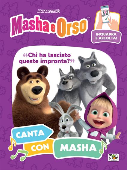 Chi ha lasciato queste impronte? Canta con Masha. Masha e Orso. Ediz. a colori. Con QR code per ascoltare la canzone - copertina