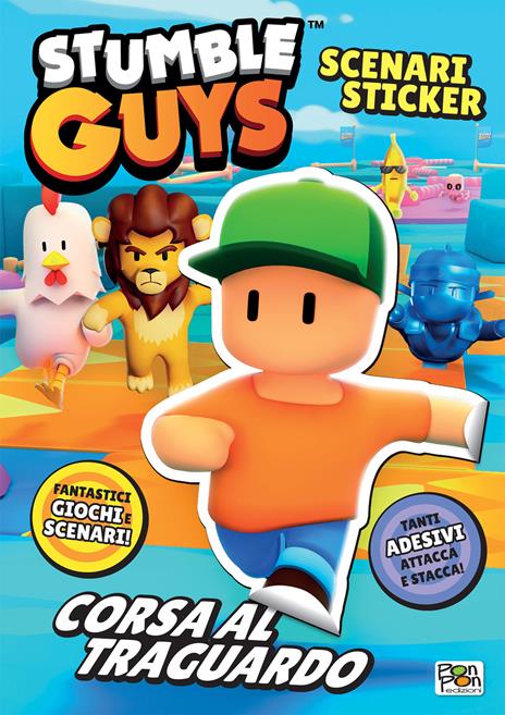 Corsa al traguardo. Stumble Guys. Scenario sticker. Ediz. a colori - copertina