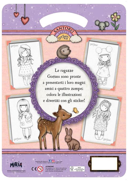 Animali selvaggi. Gorjuss. Sicker & Color. Ediz. a colori. Ediz. a spirale. Con bandana viola - 2