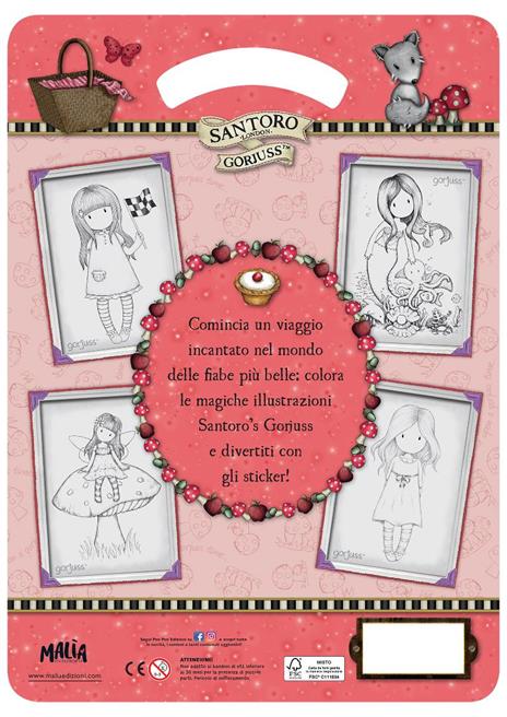 Disegni da fiaba. Gorjuss. Sticker & Color. Ediz. a colori. Ediz. a spirale. Con bandana rossa - 2