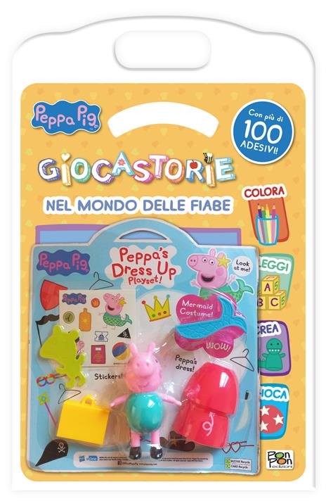Nel mondo delle fiabe. Peppa Pig. Giocastorie. Ediz. a colori. Con playset vestitini - Cristina Panzeri - copertina