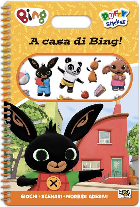 A casa di Bing! Bing. Puffy sticker. Ediz. a colori. Ediz. a spirale. Con Adesivi - copertina