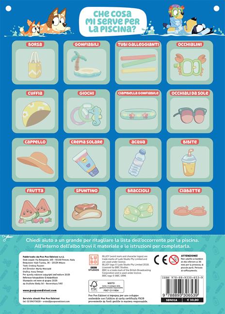 Il set da piscina. Crea con Bluey. Ediz. a colori. Con pallina splash e Bluey da dipingere - Cristina Panzeri - 2