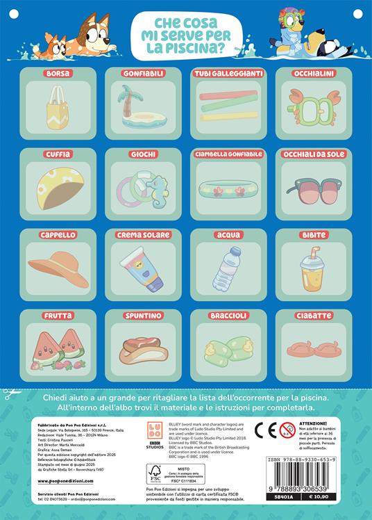Il set da piscina. Crea con Bluey. Ediz. a colori. Con pallina splash e Bluey da dipingere - Cristina Panzeri - 2