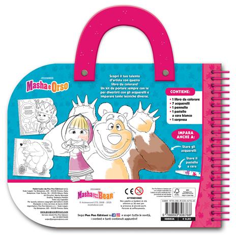 Masha e Orso. Valigetta con acquerelli. I colorelli. Ediz. a colori. Ediz. a spirale. Con acquerelli - Lisa Capiotto - 2