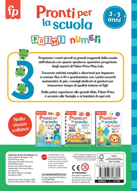 Pronti per la scuola. Primi numeri. Fisher Price. Ediz. a colori - Lisa Capiotto - 2