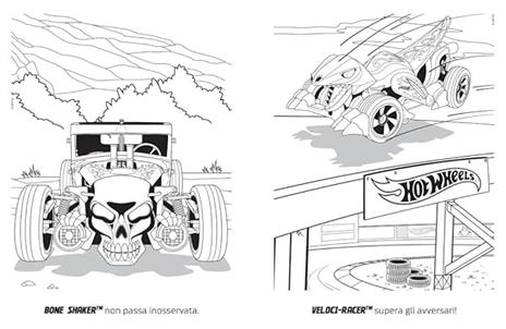 Gare a colori. Hot Wheels. Il mio album pastello. Ediz. a colori. Con 12 pastelli a cera - Lucia Marenzi - 2